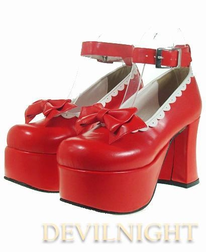 Red Sweet Lolita High Heel Shoes