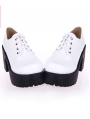 Sparkling White/Black/Red/Blue Classic High Heel Lolita Leather Shoes 