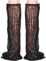 Black Gothic Street Fashion Flare Leg Warmers for Women