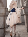 Immortal Song Beige/Black Ruffle Square Neckline Classic Lolita JSK Dress