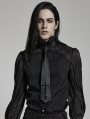 Black Gothic Noble Cross Jacquard Necktie for Men