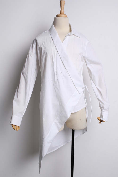 Alternative White Long Sleeves Gothic Blouse for Men