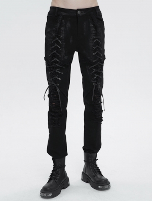 Gothic shop black denim metal ring pants by Raven SDL  Gothic outfits  Clothes Fashion