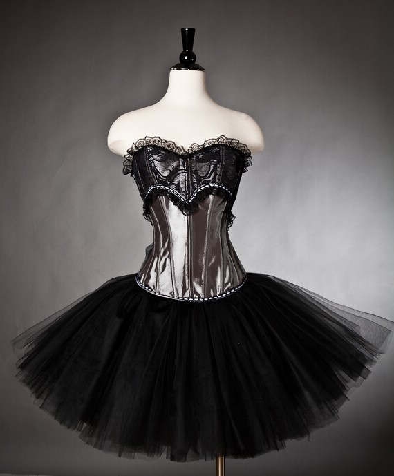 Black Romantic Gothic Corset Dress