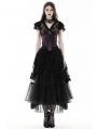 Black Gothic Layered Frilly Party High Low Skirt