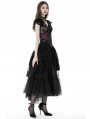 Black Gothic Layered Frilly Party High Low Skirt