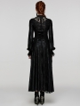 Black Gothic Floral Lace Multiple Layers Long Slim Fit Dress