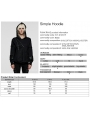 Black Gothic Daily Mesh Splice Pullover Hoodie for Women