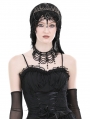 Black Vintage Gothic Princess Beaded Crown Headdress