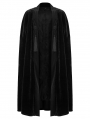 Black Vintage Gothic Handsome Men's Cloak with Detachable Fur Collar