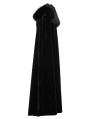 Black Vintage Gothic Handsome Men's Cloak with Detachable Fur Collar