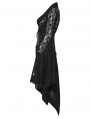 Black Gothic Skull Rose Kimono Dress with Corset