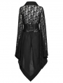 Black Gothic Skull Rose Kimono Dress with Corset