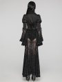 Black Gothic Gorgeous Palace Lace Flared Sleeve Shirt for Women