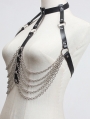 Black Gothic Punk Rock Chains Body Harness