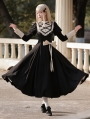Black Stand Collar Juliette Sleeves Classic Lolita OP Dress