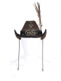 Brown Steampunk Cowboy Feather Hat for Men