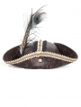 Brown Steampunk Retro Lace Trim Pirate Hat for Men