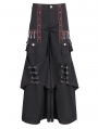 Black Gothic Stylish Cyberpunk Baggy Wide Leg Pants for Men