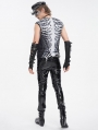 Black Gothic Punk Streetwear Skeleton Print Vest Top for Men