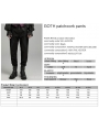 Black Vintage Gothic Jacquard Patchwork Slim Fit Pants for Men