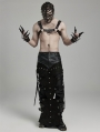 Black Gothic Punk PU Leather Harness for Men