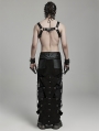 Black Gothic Punk PU Leather Harness for Men