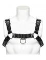 Black Gothic Punk PU Leather Harness for Men