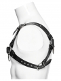 Black Gothic Punk PU Leather Harness for Men