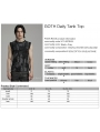 Black and Grey Gothic Decadent Daily Fitted Tank Top for Men