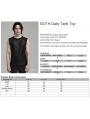 Black Gothic Punk Decadent Daily Fitted Tank Top for Men