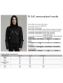 Black Gothic Punk Rivet Daily Knit Hoodie for Men