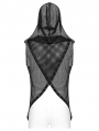 Black Gothic Punk Hooded Mesh Vest Top for Men