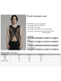 Black Gothic Punk Hooded Mesh Vest Top for Men