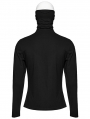 Black Gothic Punk High Collar Knitted Long Sleeve T-Shirt for Men