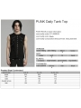 Black Gothic Punk Rivets Daily Knitted Tank Top for Men