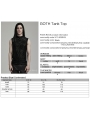 Black Vintage Gothic Flocked Mesh Pattern Tank Top for Men