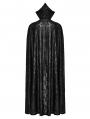 Black Retro Gothic Decadent Bat Collar Double Breasted Halloween Cloak for Men