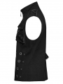 Black Gothic Punk Metal Personalized 3D Pocket Vest for Men