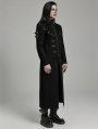 Black Gothic Punk Zipper Detachable Multi Wear Jacket for Men