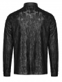 Black Gothic Punk Handsome Spiked Long Sleeve Shirt for Men