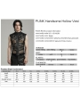 Black Gothic Punk Handsome Mesh Leather Loop Hollow Vest for Men