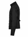 Black Gothic Punk Heavy Industry Layered Cool Short Coat for Men