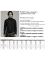 Black Gothic Punk Heavy Industry Layered Cool Short Coat for Men