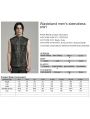 Black and Grey Gothic Wasteland Punk Men's Fitted Sleeveless Shirt