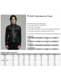 Black Gothic Punk Metal Buckle Handsome Short Coat for Men