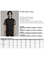 Black Gothic Punk Men's Short Mesh Sleeve Shirt