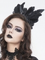 Black Gothic Retro Cross Beading Feather Costume Crown Headdress