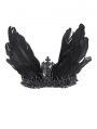 Black Gothic Retro Cross Beading Feather Costume Crown Headdress