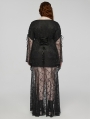 Black Gothic Romantic Goddess Lace Plus Size Long Dress